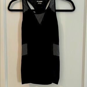 IVY PARK athletic tank, black with gray